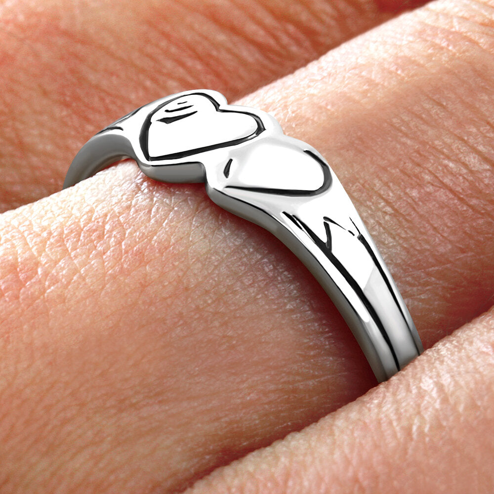Contemporary Ring- Heart Hug