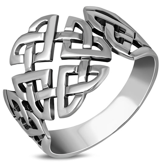 Celtic Knot Ring - Geometrical Shield