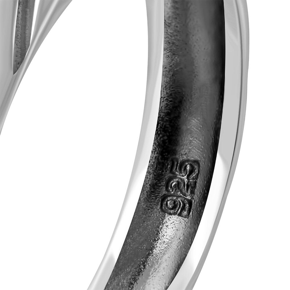 Contemporary Ring- Wide Stripy Band