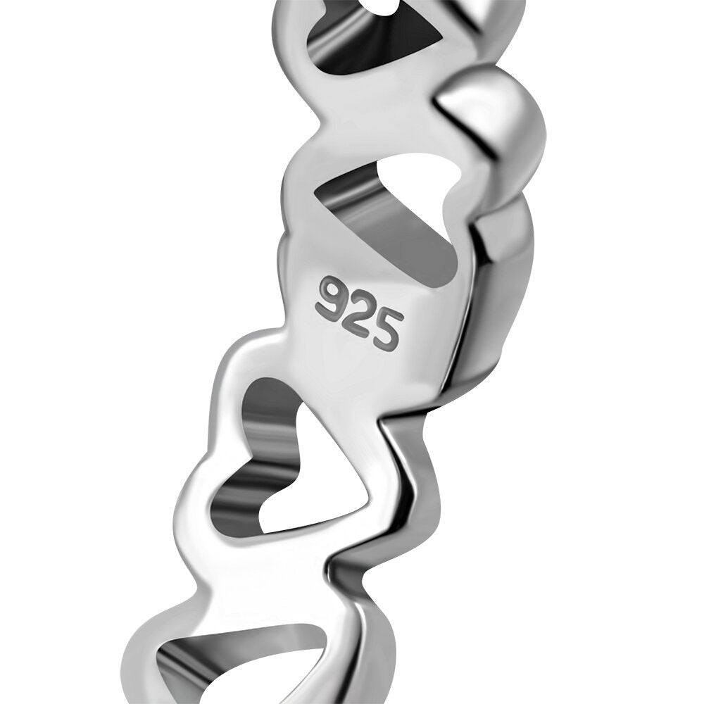 Contemporary Ring- Love Hearts Infinity Band