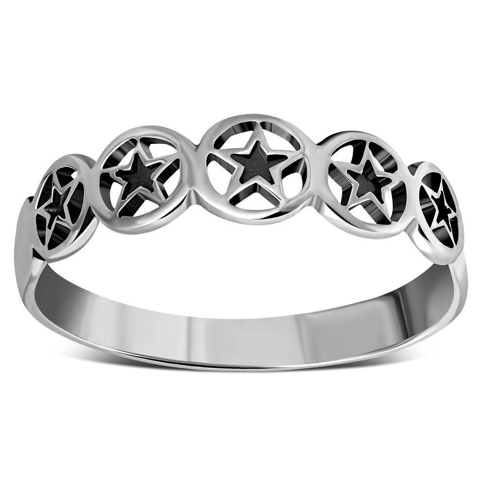 Contemporary Ring- Five Stars