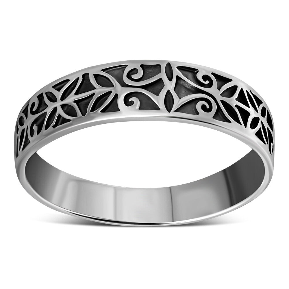 Contemporary Ring- Floral Antique